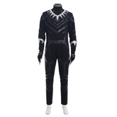 Halloweez Black Panther Cosplay Suit with Jumpsuit, Boots, Gloves, Mask for Men's Superhero Costume - Halloweez